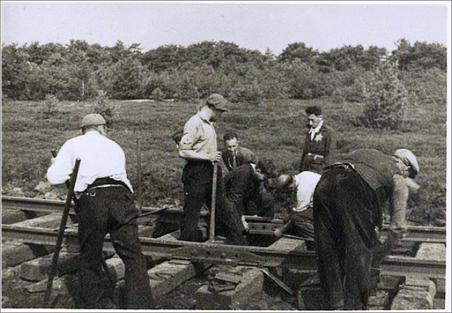 Railway construction outside of Westerbork